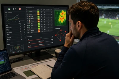 Analytik pracuje s fotbalovými daty